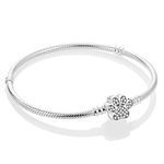 Pandach 925 Sterling Silver Dog Paw Style Clasp Snake Chain Bracelet Basic Charm Bracelets Fit Any Charm, with for Teen Girls Women