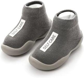 Baby Sock Shoes Boys Girls Toddlers First Walking Traniners Sneakers with Non-Skid Soft Sole Indoor Floor Slipper for Newborn Infants