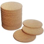 20Pack Thick Wooden Cork Coaster, Wooden Thick Cork Drink Coaster, Round Cork Thick Coaster for Holding Drinks Coffee Tea Milks Drinks(0.24 Inch Thick, 3.9 inch Diameter)