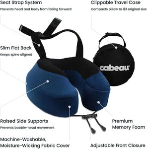 Cabeau Evolution S3 Travel Pillow – Indigo Memory Foam Neck Support