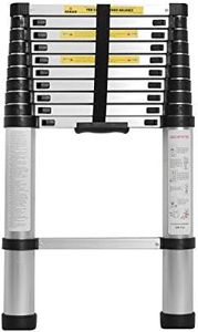 SDHYL Telescopic Ladder,Aluminum Telescoping Ladder Foldable,Portable Extension Ladder for Household and Outdoor Working, 10.5ft,330lb Capacity