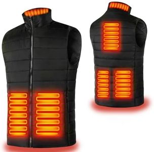 Aunus Heated Gilet Heated Vest for Men Women,Washable Heated Jacket Heating up to 140℉/60℃,Unisex Heated Body Warmer with 3 Heating Levels （Battery Not Included）