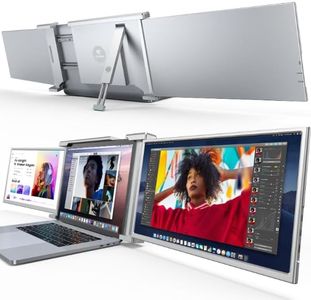Laptop Screen Extender, 14'' FHD 1080P HDR IPS Triple Portable Monitor, Screen Extender Portable Laptop with Built-in Stand, Travel Work Laptop Monitor Extender for 13.3-16.5" Laptops(Mac,Windows)