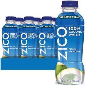 Zico 100% Coconut Water, NO added Sugar, Refreshingly Delicious, Hydration with Electrolytes, 16.9 Fl Oz (Pack of 12)