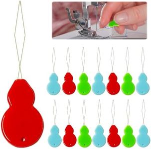 Needle Threaders, Plastic Needle Threaders for Hand Sewing, Gourd Shaped Sewing Machine Needle Threaders with Clear Box, Threader for Small Eye Needles, Embroidery, DIY Arts, 30 PCS