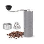 DR MILLS DM-7303 Manual Coffee Grinder Capacity 20g with Adjustable Settings,Portable Conical Burr Grinder for Home,Camping,Travel,Burr Coffee Grinder Aluminum housing,with Hand Crank