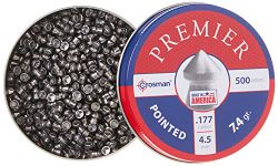 Crosman 7-P577 Pointed 0.177 Caliber Airgun Pellets (500-Count)