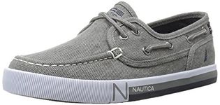 Nautica Boys' Spinnaker Boat Shoe, Grey Washed, 1 M US Little Kid