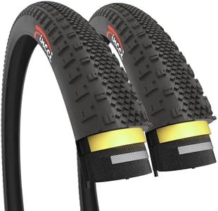 Fincci Gravel Copertoni 700x38c - Coppia Pieghevole Pneumaticos 28, Gomme con Protezione Antipuntura Antiforatura da 3 mm - per Elettrica Bici, Montagne Bicicletta 40-622 - Confezione da 2