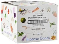 STAMFORD INC 37210 Californian White Sage Incense Exotic, 15 Cones x 12 Packs, Black, One Size