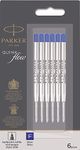 Parker Quinkflow Ink Refill for Ballpoint Pens, Fine Point, Blue Pack of 6 Refills (1782468)