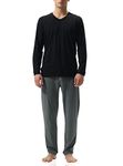 DAVID ARCHY Mens Pajamas Set Cotton Soft Sleepwear Long Sleeve Top & Bottoms PJs