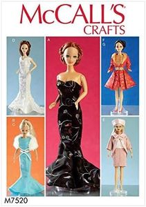 McCallââ‚¬â„¢s M7520 Gowns, Stole, Dresses, Coats and Hat for 11Ã‚½" Doll SEWING PATTERN