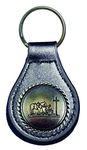 Cowboy Church Praying Cowboy leather key fob or keychain Black