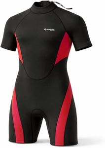 LayaTone 2mm Shorty Wetsuit for Men & Women – High Elastic Neoprene with 20% Nylon, Upgraded YKK Back Zipper (Zinc Alloy, Anti-Jam), Double-Density Warmth & Sea Lice Protection – Swim/Snorkel/Surf