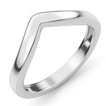 TJC Silver Wishbone Ring for Women, Silver Rings | Available Sizes J, 2mm Thick | Silver Band Ring with Platinum Plating | Ladies Silver Rings, Promise Rings for Women