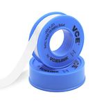 VCELINK PTFE Tape Plumbers Tape to Stop Leaks, Teflon Plumbing Tape for Leaking Pipe Thread Screw Head in Bathroom/Kitchen/Garden, 520" Length 1/2" Width with Blue Snap-On Cover (2 Rolls)