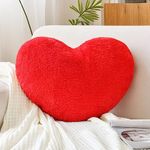 XVTRU Heart Pillow, Soft Red Heart 