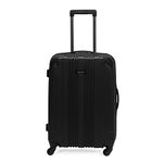 Kenneth Cole Reaction Out of Bounds Lightweight Hardshell 4-Wheel Spinner Luggage, Black, 24-Inch Checked, Out of Bounds