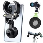 Telescope Phone Adapter, Mobile Device Holder, Work for Spotting Scope, Telescope, Microscope, Monocular, Binocular, for iPhone, Samsung.