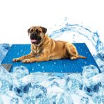 Zellar Dog Cooling Mat Extra Large 120x70cm, Scratch-resistant Durable Pet Cool Mat Non-Toxic Gel Self Cooling Pad for Dogs Cats, Keep Pets Cool in Hot Summer, Double-Sided Use for Home Travel