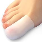 Hoogoo 10 Pack Big Toe Caps, Gel Toes Covers Sleeves Tubular Bandage for Cracked Big Toe, Prevent Blister, Callus & Corn, Relief from Missing or Ingrown Toenails