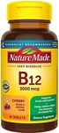 Nature Made Vitamin B12 3000 mcg, Easy to Take Sublingual B12 for Energy Metabolism Support, 40 Sugar Free Fast Dissolve Tablets, 40 Day Supply