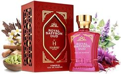 H HABIBI Royal Ambery Saffron Perfume Oud Arabian for Men & Women - Warm, Woody, Aromatic Fragrance for Men & Women - With Notes of Jasmine, Patchouli, Sandalwood & Amber Perfume - Eau de Parfum