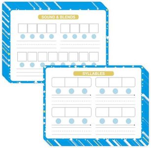 Sounds & Blends Dry Erase Sheets for Phonics Learning, Syllable & Letter Practice for Homeschool and Classroom Use, Ideal for Teachers and Students, Pack of 10, 9”x12”