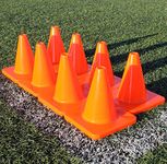 Heavy & Tough Cones - Won't Fly Away in Wind or Crack/Break - LVL10 Pro Training Cones - 6", 8 Cones