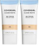 COVERGIRL - Clean Matte BB Cream, Oil-Free, Long-Lasting, Sensitive Skin, Lightweight, 100% Cruelty-Free (Pack of 2)