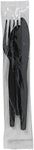 Dixie CH56NC7 Heavy Weight Polystyrene Fork, Knife, Teaspoon, and Napkin Cutlery Kit, Black (Case of 250)