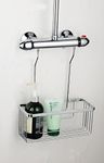 Tailored-Plumb Chrome Shower Hook Over Caddy Basket Storage Organiser - Rust Resistant (Shower Valve Caddy)