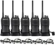 Case of 5,Retevis RT21 Walkie Talkies for Adults Long Range, Handfree Rugged Two Way Radio with Earpiece for Commercial Construction Warehouse Security 2 Way Radios