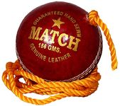 TRADITION KNITWEARS - Hanging Leather Ball for Practice, Knocking & Training, String Cricket Ball and Knocking Cricket Ball with 2 Meter Long Rope (Red)