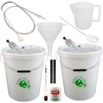 Premium 25 Litre Beer and Wine Making Starter Kit with 2 Buckets Makes 30 or 60 Bottles, Equipment Kit, Homebrewing Set for Wine, Beer, Cider and Mead Making, Basic Brewing Equipment Almost Off Grid