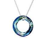 AOBOCO September Birthstone Crystal Necklace Sapphire Blue Birthday Jewelry Gift Mothers Day Gifts