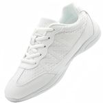 PQWXVYU Cheer Shoes Black Cheerleading Shoes Kids Girls Women Dance Sneakers Cheerleader Gymnastic Competition Sports Comfortable Training 1 Big Kid White 33