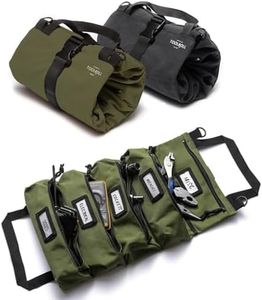 Official Maverick Tool Roll Bag - Easy to Carry 5-Pocket Roll Up Tool Bag - Durable Waterproof Canvas, YKK Zippers & Secure Buckle - Loving Gift for Dads, Mechanics, Electricians & Hobbyists
