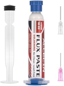 ALLECIN No Clean Soldering Flux 558 10CC 10mL Lead-Free Less-Smoke Rosin Solder Fluxes Paste Syringe for Electronics 10 milliliters with Needle Dispensing Tool (Pack of 1Pcs)