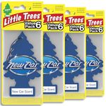 LITTLE Air Fresheners Car Air Freshener. Hanging Tree Provides Long Lasting Scent for Auto or Home. New Car Scent, 24 Air Fresheners