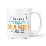 This is What an Awesome Social Worker Looks Like Gift Present Christmas Birthday 10oz Ceramic Mug