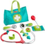 Fisher-Price Preschool Pretend Play Medical Kit 7-Piece Doctor Bag Dress Up Toys for Kids Ages 3+ Years, HYH26