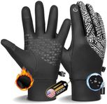 PULIOU Winter Running Gloves Touchscreen Lightweight Anti-Slip Thermal Liner Gloves Cycling Driving Thin Gloves for Men Women (Black-06, Large)