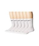 Nike Everyday Plus Cushion Crew Socks 6-Pair Pack, White/Black, LG (US Men's Shoe 8-12, Women's Shoe 10-13)