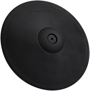 Lemon 15” Triple-Zone Electronic Crash/Ride Cymbal Pad with Choke – 3-Zone Ride with Bell for Electronic Drum Kits
