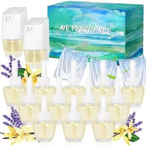 DERDUFT Plug In Air Fresheners, 2 Warmers + 12 Refills Kit Air Fresheners for Home, Long Lasting Air Freshener For Home and Bathroom, 7.92 Fl Oz, Compatible with Glade, Air Wick
