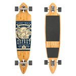 Osprey | Twin Tip Longboard, 42inch Complete Skateboard, 5-Ply Bamboo, for Kids, Adults and Beginners, Eagle, Multiple Colours