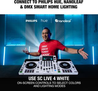 Denon DJ SC LIVE 4 White DJ Controller – 4-Deck Performance