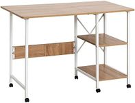 HOMCOM Folding Computer Desk with S